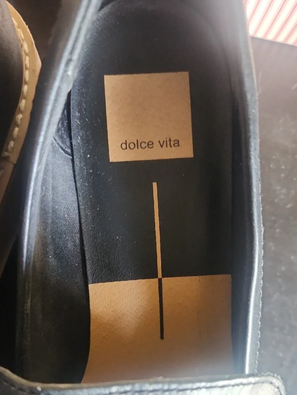 Dolce Vita Black Chain-Trim Slip-On Loafers